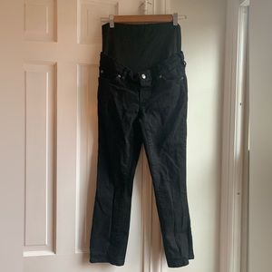 Gap Maternity slim black jeans, size 26 short
